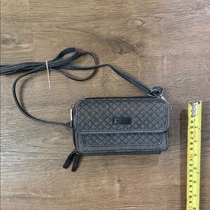 Vera Bradley Charcoal Denim Quilted Crossbody Bag